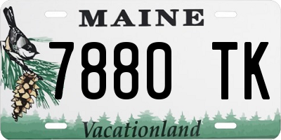 ME license plate 7880TK