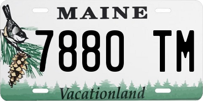 ME license plate 7880TM