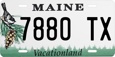 ME license plate 7880TX