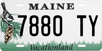 ME license plate 7880TY