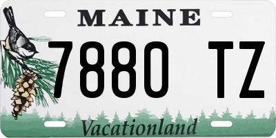 ME license plate 7880TZ
