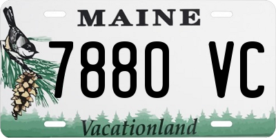 ME license plate 7880VC