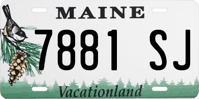 ME license plate 7881SJ