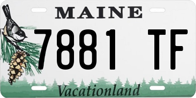 ME license plate 7881TF
