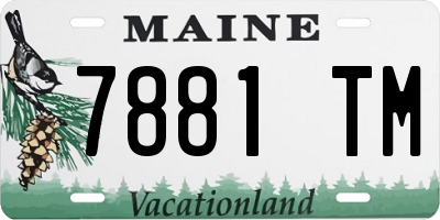ME license plate 7881TM