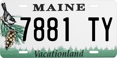 ME license plate 7881TY