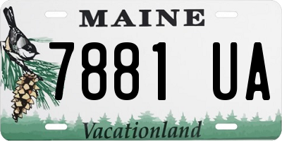 ME license plate 7881UA