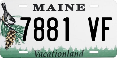 ME license plate 7881VF