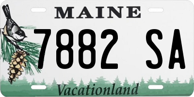 ME license plate 7882SA