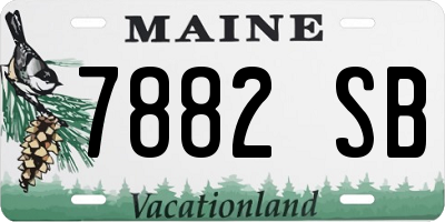 ME license plate 7882SB