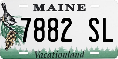 ME license plate 7882SL