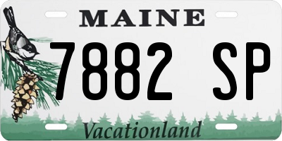 ME license plate 7882SP