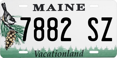 ME license plate 7882SZ
