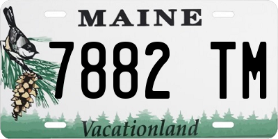 ME license plate 7882TM