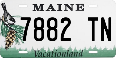 ME license plate 7882TN