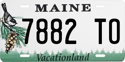 ME license plate 7882TO