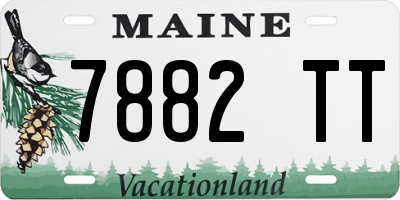 ME license plate 7882TT