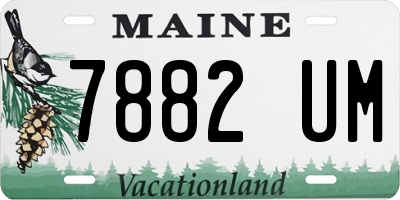 ME license plate 7882UM