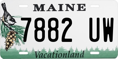 ME license plate 7882UW