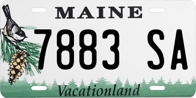 ME license plate 7883SA