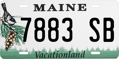 ME license plate 7883SB