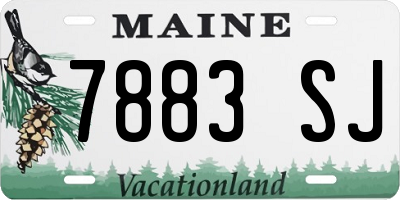 ME license plate 7883SJ