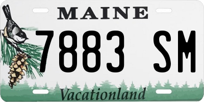 ME license plate 7883SM