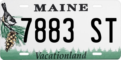ME license plate 7883ST