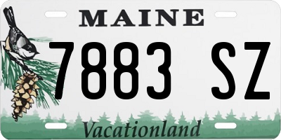ME license plate 7883SZ