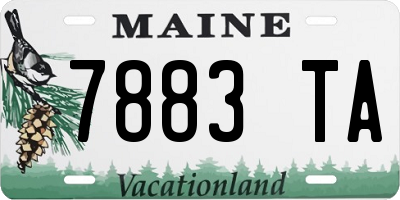 ME license plate 7883TA