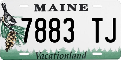 ME license plate 7883TJ