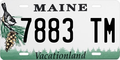 ME license plate 7883TM
