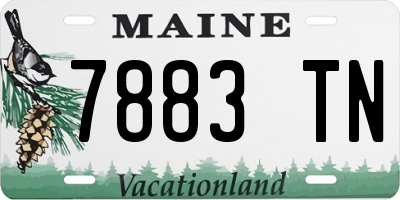 ME license plate 7883TN