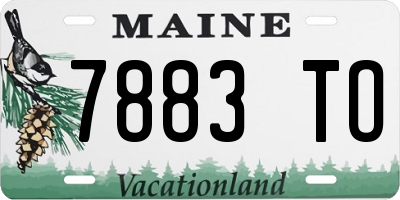 ME license plate 7883TO