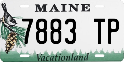ME license plate 7883TP