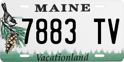 ME license plate 7883TV