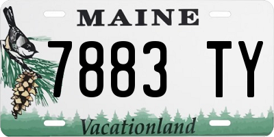 ME license plate 7883TY