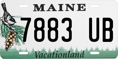 ME license plate 7883UB