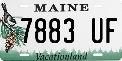ME license plate 7883UF