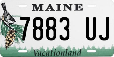 ME license plate 7883UJ