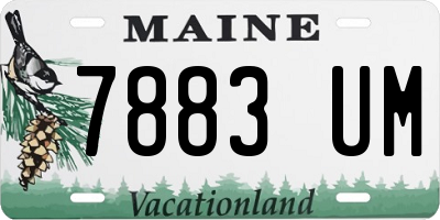 ME license plate 7883UM
