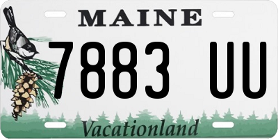 ME license plate 7883UU