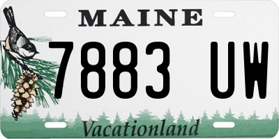 ME license plate 7883UW