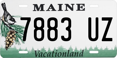 ME license plate 7883UZ