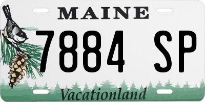 ME license plate 7884SP