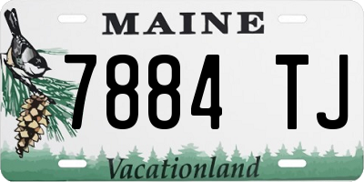 ME license plate 7884TJ