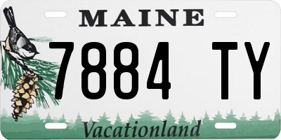 ME license plate 7884TY