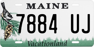 ME license plate 7884UJ