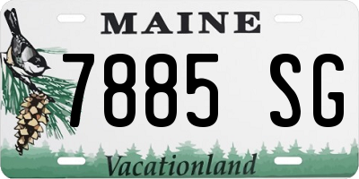 ME license plate 7885SG