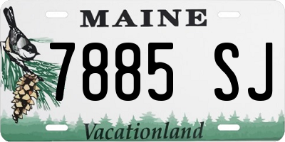 ME license plate 7885SJ